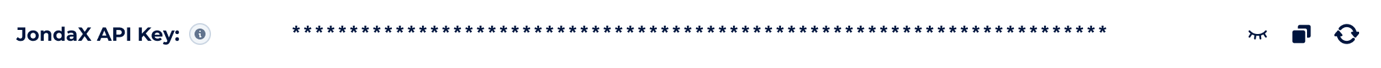 API key location on Integration page
